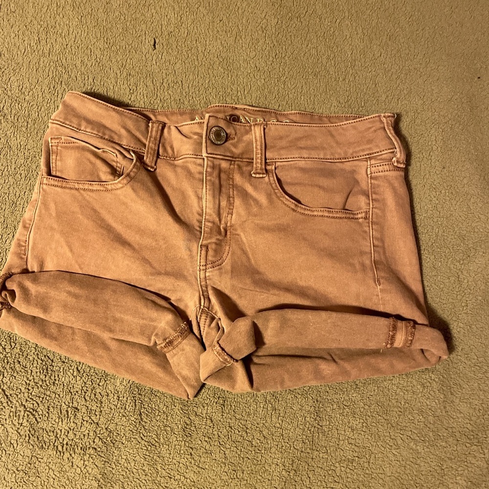 lavender american eagle jean shorts